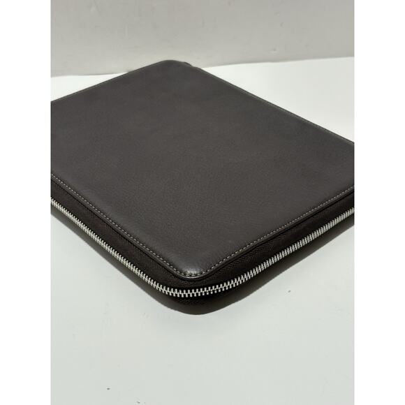 Levenger Tablet Ipad 3rd 4th generation Leather Zip Folio Case Brown - Picture 6 of 9